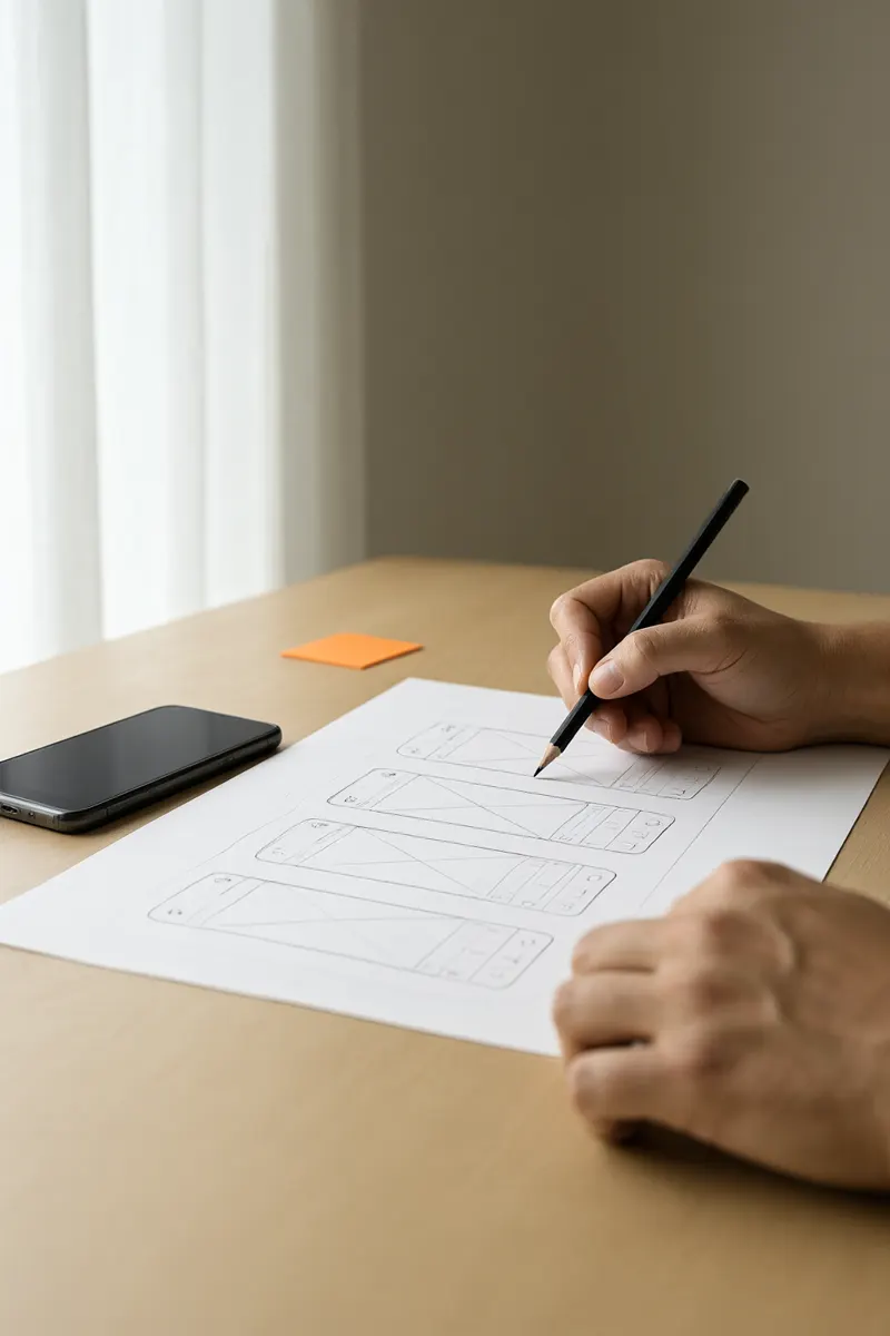 Phác thảo giao diện ứng dụng trên giấy